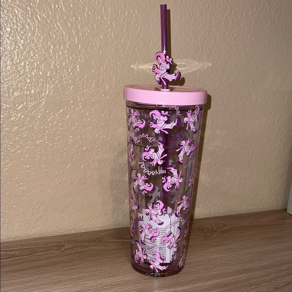Disney Store Official Miss Piggy Tumbler with Straw and Charm
